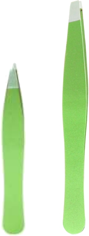 Tweezers Set, 2 pcs, green - Titania Tweezer Set Green — photo N1