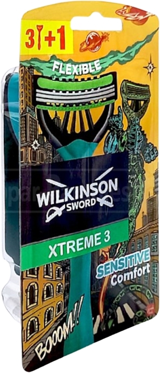 Disposable Shaving Razor, 4 pcs - Wilkinson Sword Xtreme 3 Sensitive Comfort — photo N2