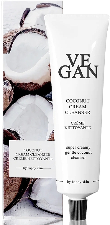 Coconut Makeup Remover - Vegan By Happy Coconut Cream Cleanser — photo N2