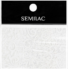 Nail Design Foil - Semilac Transfer Foil White Lace  — photo N8