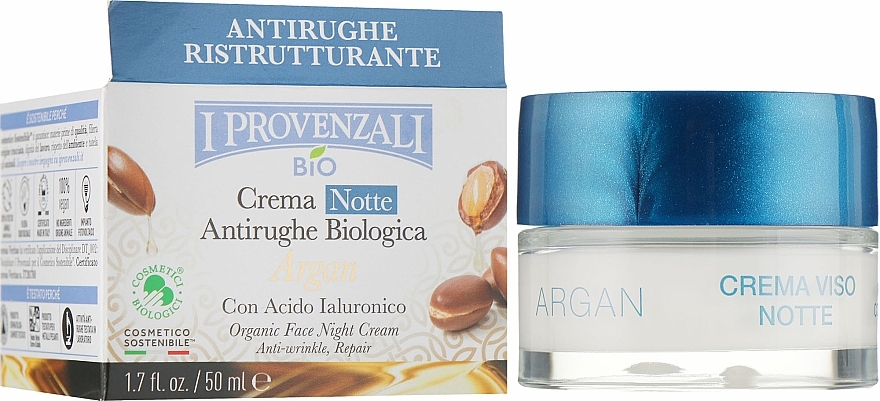 Repairing Night Face Cream for Dry & Mature Skin - I Provenzali Argan — photo N1