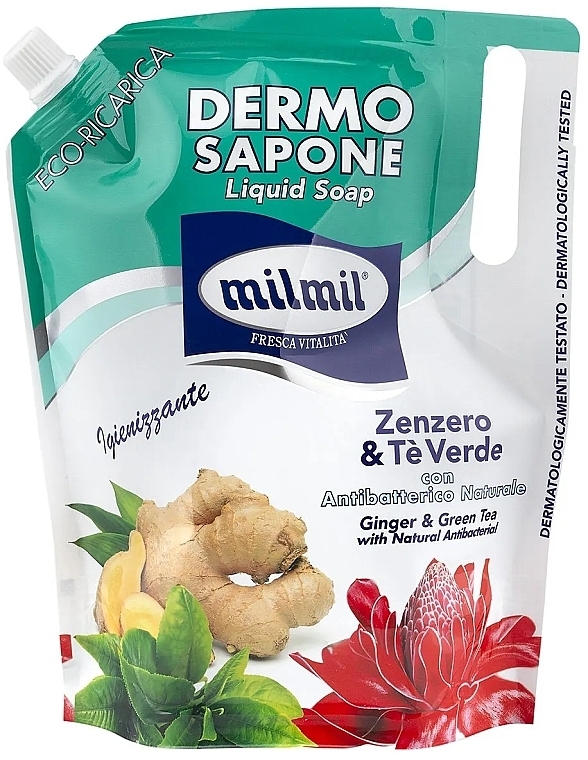Liquid Hand Soap - Mil Mil Liquid Soap Ginger + Green Tea (refill) — photo N1