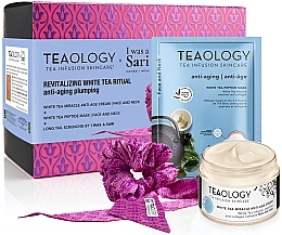 Set - Teaology White Tea Set (f/mask/21 ml + f/cr/50 ml + acc/1 pcs)  — photo N1