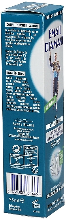 Bicarbonate Toothpaste - Email Diamant Le Bicarbonate Toothpaste — photo N2