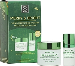 Fragrances, Perfumes, Cosmetics Set - Apivita Merry & Bright Set Bee Radiant Rich Texture (f/cr/50ml + eye/cr/15ml)