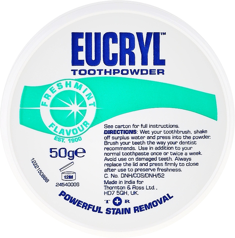 Toothpowder - Eucryl Toothpowder Freshmint — photo N2