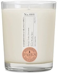 Scented Candle - Parks London Home №004 Cedarwood & Orange Spice Candle — photo N1