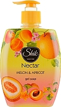 Fragrances, Perfumes, Cosmetics Liquid Gel Soap "Melon & Apricot", polymer bottle - Shik Nectar