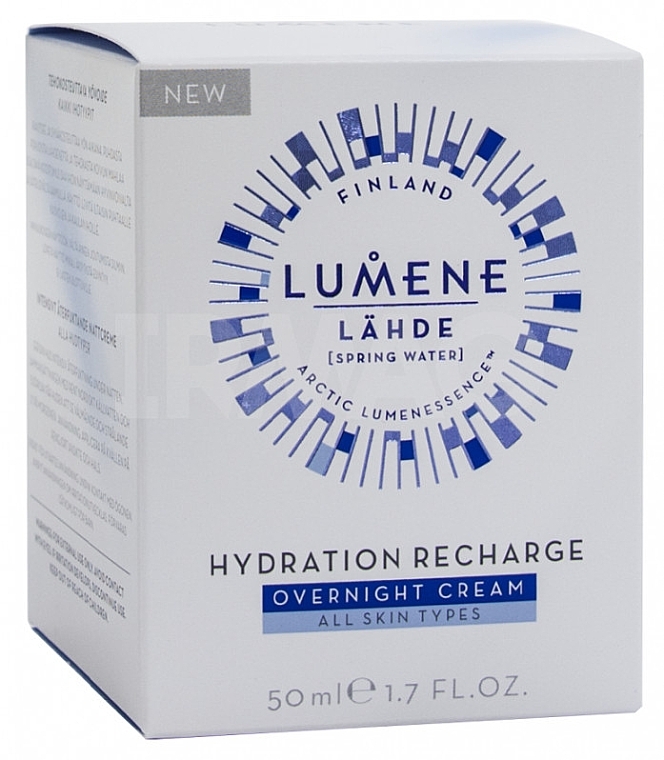 Moisturizing and Restoring Night Cream - Lumene Lahde Hydration Recharge Overnight Cream — photo N2