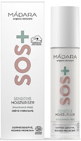 Moisturizing Face Cream - Madara Cosmetics SOS+ Sensitive Moisturiser  — photo N1