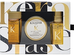 Fragrances, Perfumes, Cosmetics Set - Kerastase Elixir Ultime Luxury Gift Set (shmp/80ml + h/oil/50ml + h/mask/75ml)