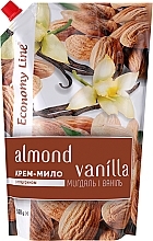 Fragrances, Perfumes, Cosmetics Liquid Glycerin Cream Soap "Almond & Vanilla" - Economy Line Almond and Vanilla Cream Soap