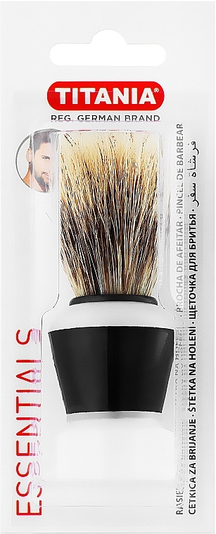 Shaving Brush, white-black - Titania — photo N1