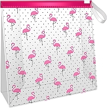 Fragrances, Perfumes, Cosmetics Transparent Cosmetic Bag with Flamingo - KillyS 