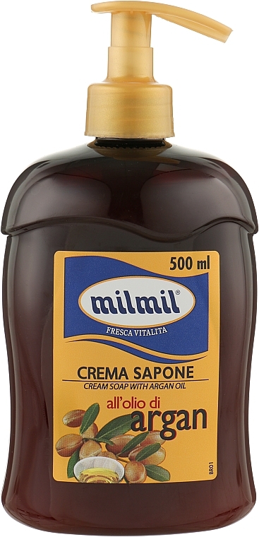 Liquid Cream Soap "Argan Oil", with dispenser - Mil Mil — photo N1