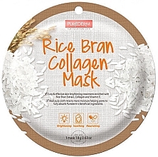 Fragrances, Perfumes, Cosmetics Rice Bran & Collagen Facial Sheet Mask - Purederm Rice Bran Collagen Circle Mask