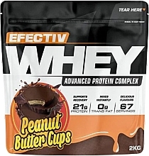 Fragrances, Perfumes, Cosmetics Peanut Butter Protein Complex - Efectiv Nutrition Whey Protein Peanut Butter Cups