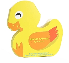 Reusable Foaming Bath Sponge for Kids 'Duck' - Spongelle Animals Sponge Duck Body Wash Infused Buffer — photo N2