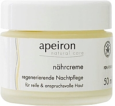 Nourishing Regenerating Night Cream - Apeiron Nourishing Regenerating Night Cream — photo N1