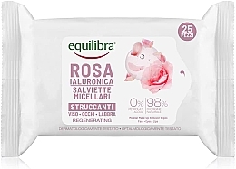 Fragrances, Perfumes, Cosmetics Micellar Face Wipes - Equilibra Hyaluronic Rose Micellar Wipes