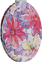 Fragrances, Perfumes, Cosmetics Oval Mirror "Flowers", H-63, variant 3 - Cosmo Shop