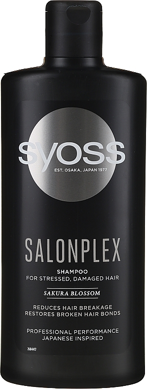 Chemically Damaged Hair Shampoo - Syoss Salon Plex Shampoo For Stressed, Damaged Hair Sakura Blossom — photo N1