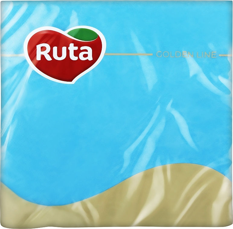 Serving Napkins, 3-layer, 33x33 cm, azure, 20 pcs - Ruta — photo N1