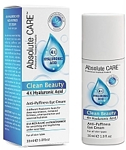 Fragrances, Perfumes, Cosmetics Anti-Puffiness Eye Cream - Absolute Care Clean Beauty 4X Hyaluronic Acid Anti-Puffiness Eye Cream