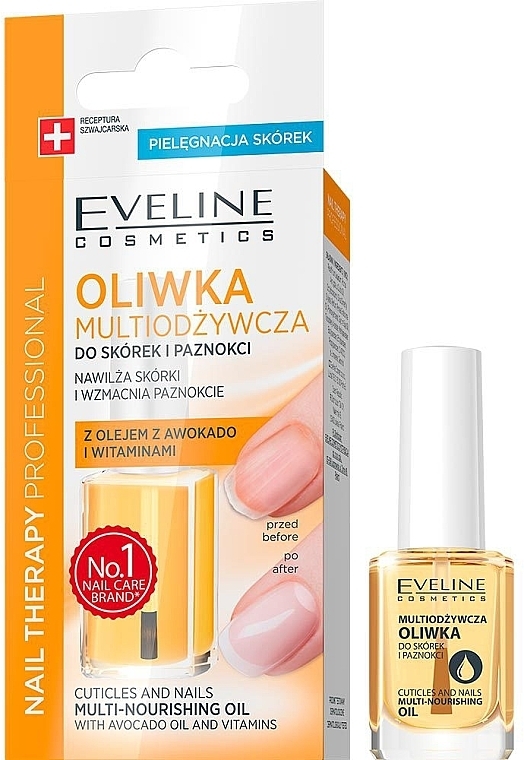 Nail & Cuticle Nourishing Oil - Eveline Cosmetics Nail Therapy Professional  — photo N1