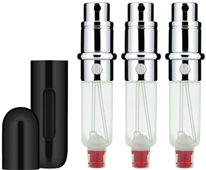 Perfumery Atomizer Set - Travalo Classic HD Black Set (atomiser/3x5ml + case) — photo N3