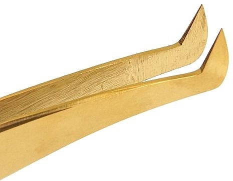 Curved Tweezers, 015, gold - Lena Lashes Volume 015 Gold — photo N3