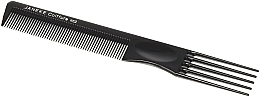 Fork Comb, 20.5 cm, black - Janeke Professional Comb With Picks — photo N2