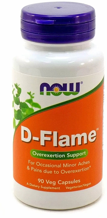 Dietary Supplement, 60 capsules - Now Foods D-Flame — photo N1