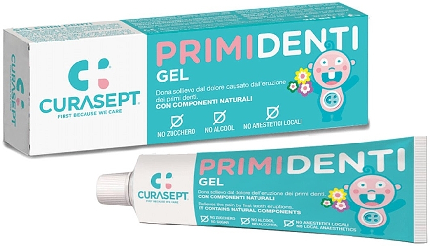 Teething Gum Massage Baby Gel - Curaprox Curasept Primi Denti Gel — photo N1