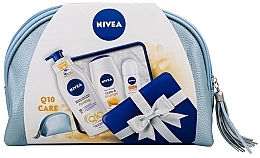 Fragrances, Perfumes, Cosmetics Set - Nivea Q10 Care 2018 (sh/gel/250ml + b/milk/400ml + deo/50ml + pouch)