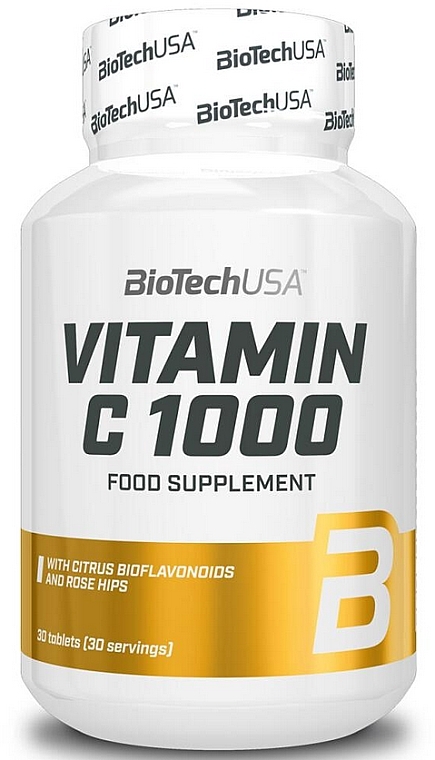 Vitamin C Dietary Supplement, 1000 mg - BioTechUSA Vitamin C — photo N1