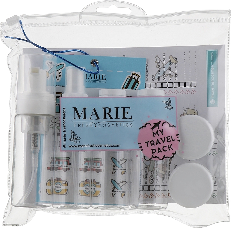 Travel Pack with 6 Containers - Marie Fresh Cosmetics Travel Set — photo N1