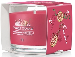 Mini Scented Candle in Glass 'Peppermint Pinwheels' - Yankee Candle Peppermint Pinwheels — photo N2