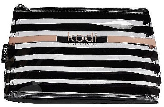 Zebra Cosmetic Bag - Kodi Professional Cosmetic Bag Black Zebra Big — photo N1