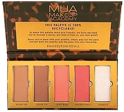 Makeup Palette - MUA Golden Hour Face Palette Bronze, Blush, Highlight — photo N2