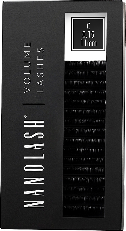 False Lashes C, 0.15 (11 mm) - Nanolash Volume Lashes — photo N9