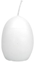 Decorative Candle 'Easter Egg', 4.5x6 cm, white - Admit — photo N1