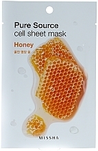 Fragrances, Perfumes, Cosmetics Honey Extract Face Sheet Mask - Missha Pure Source Cell Sheet Mask Honey