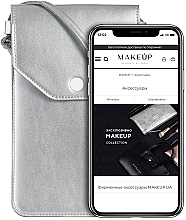 Fragrances, Perfumes, Cosmetics Crossbody Phone Case "Cross", silver - MAKEUP Phone Case Crossbody Silver