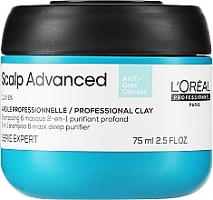 GIFT! Deep Cleansing Hair Clay - L'Oreal Professionnel Scalp Advanced Anti-Oiliness 2 In 1 Deep Purifier Clay — photo N1