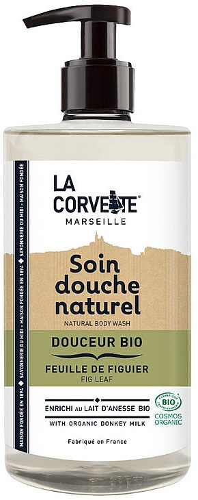 Organic Shower Gel "Fig Leaf" - La Corvette Marseilles Fig Leaf Body Wash — photo N1