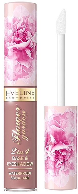 Liquid Eyeshadow - Eveline Cosmetics Flower Garden 2in1 Base & Eyeshadow — photo N1