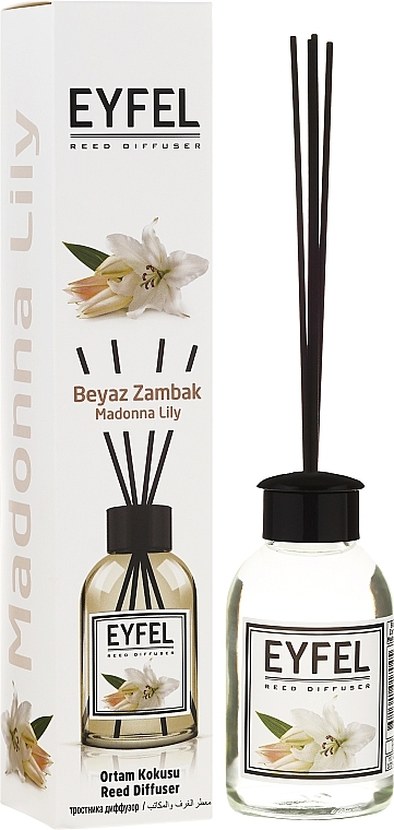 Madonna Lily Reed Diffuser - Eyfel Perfume Reed Diffuser Madonna Lily — photo N1