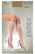 Women Knee-Socks 'Africana', 15 Den, beige - Knittex — photo N1