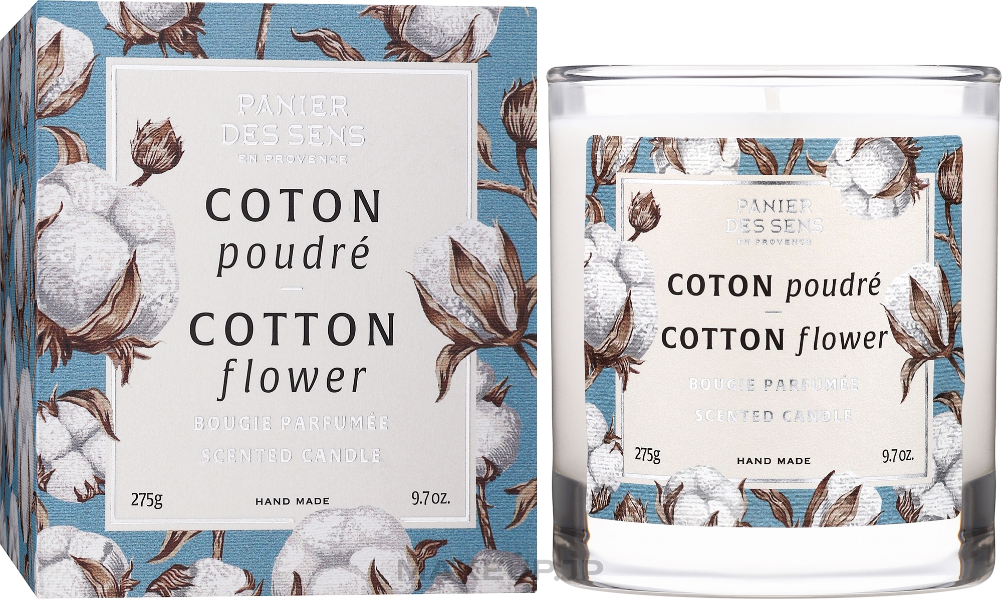 Scented Candle in Glass "Cotton Blossom" - Panier Des Sens Scented Candle Cotton Flower — photo 275 g